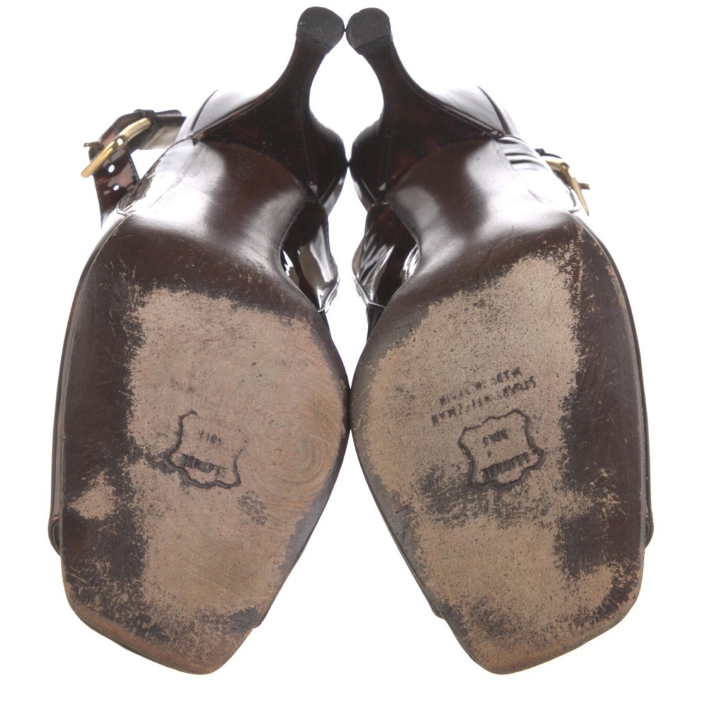 Stuart Weitzman Tortoise Shell Sling Backs With 4… - image 2